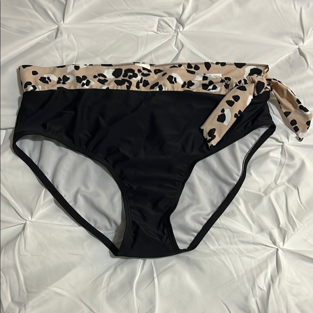 Terra & Sky High-Waisted Bikini Bottom. NWT  Plus Size 1X